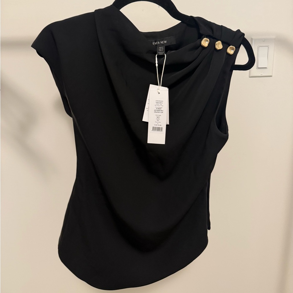 Evernew asymmetric draped top